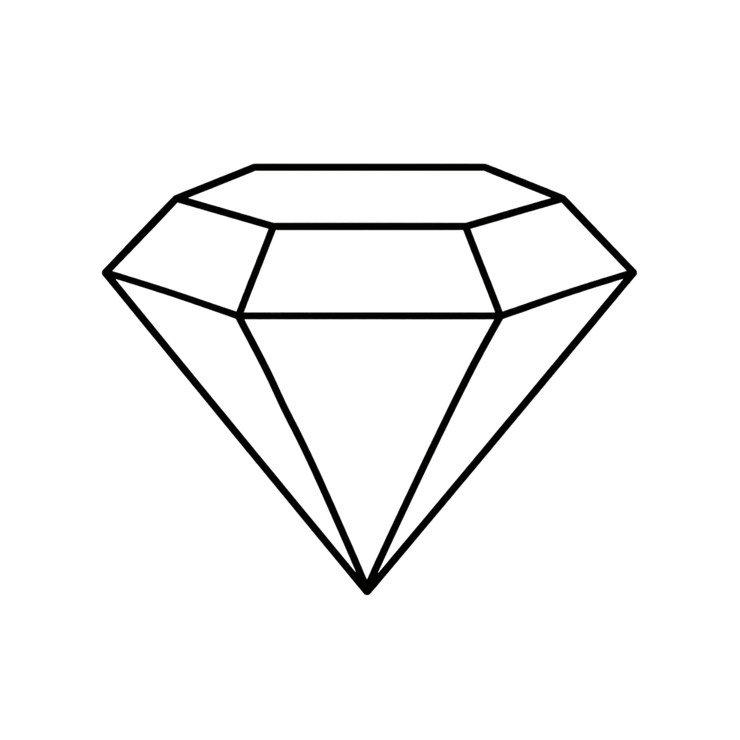 Line drawing of a diamond shape on a plain background.